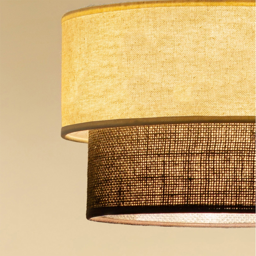 Brilagi - LED-riippuvalaisin langalla BOHO STYLE 1xE27/15W/230V halkaisija 25 cm kerma/ruskea