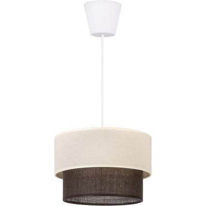 Brilagi - LED-riippuvalaisin langalla BOHO STYLE 1xE27/15W/230V halkaisija 25 cm kerma/ruskea