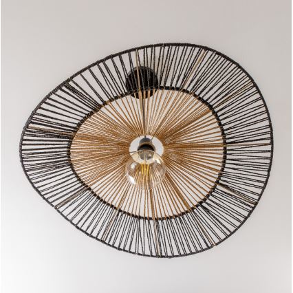 Brilagi - LED-riippuvalaisin langalla CERIA BOHO 1xE27/40W/230V halkaisija 80 cm musta/ruskea