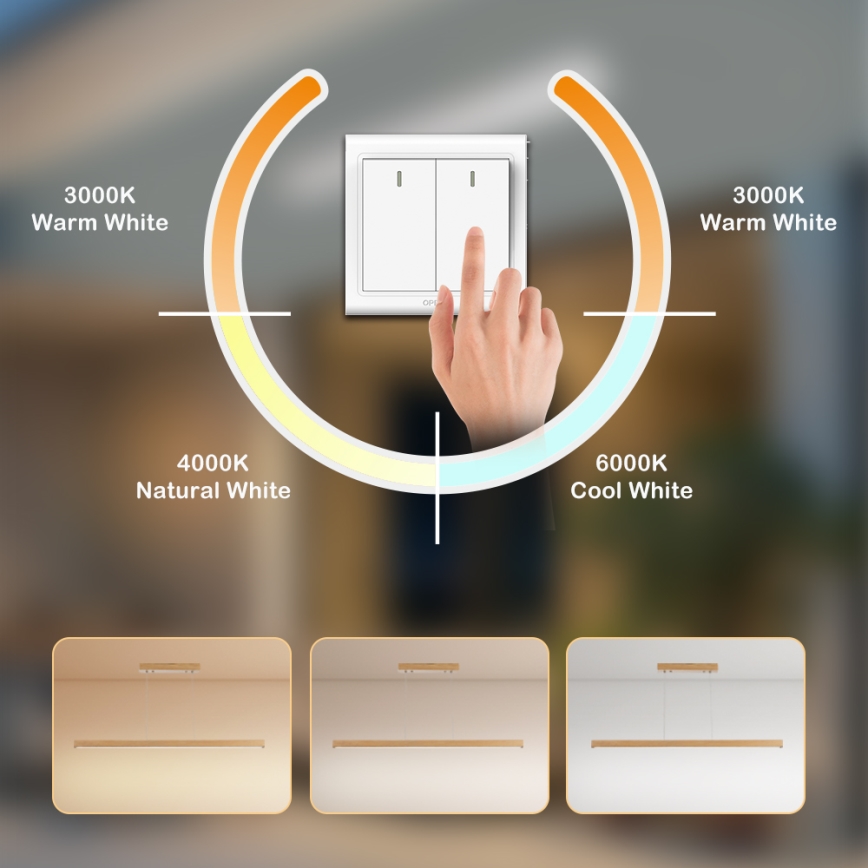 Brilagi - LED-riippuvalaisin langalla OAK LED/30W/230V 3000/4500/6000K tammi