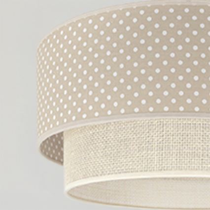 Brilagi - LED-riippuvalaisin johdolla BOHO BOBO 1xE27/60W/230V, halkaisija 40 cm, pilkullinen, beige/kerma