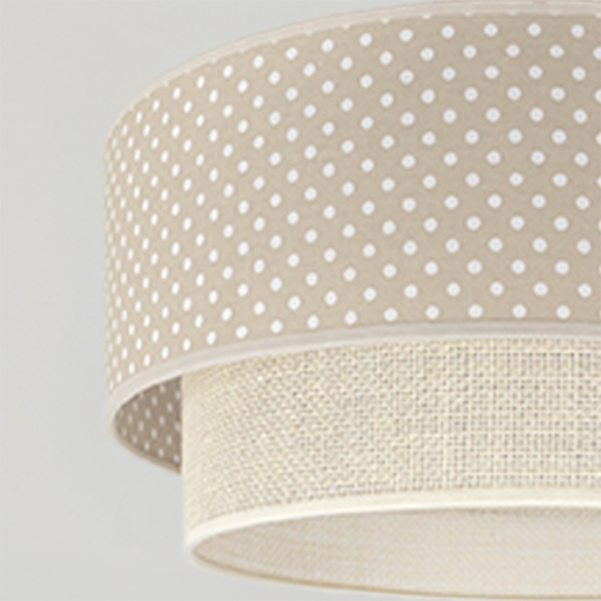 Brilagi - LED-riippuvalaisin johdolla BOHO BOBO 1xE27/60W/230V, halkaisija 40 cm, pilkullinen, beige/kerma