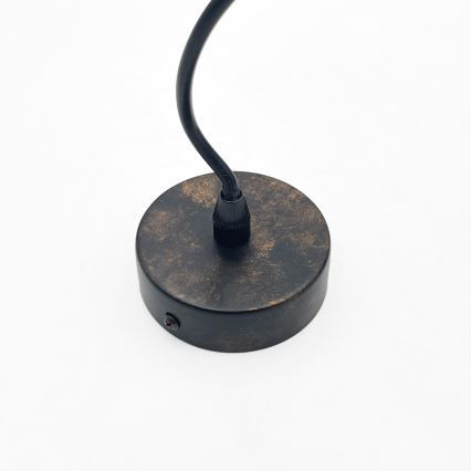 Brilagi - LED-riippuvalaisin ripustuskaapelilla RIDDY 1xE27/60W/230V kupari/patiina