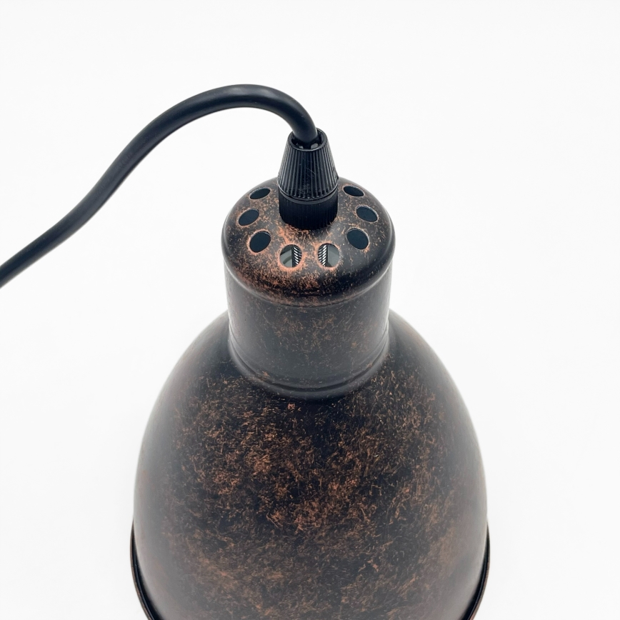 Brilagi - LED-riippuvalaisin ripustuskaapelilla RIDDY 1xE27/60W/230V kupari/patiina