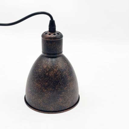 Brilagi - LED-riippuvalaisin ripustuskaapelilla RIDDY 1xE27/60W/230V kupari/patiina