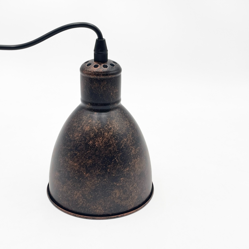 Brilagi - LED-riippuvalaisin ripustuskaapelilla RIDDY 1xE27/60W/230V kupari/patiina