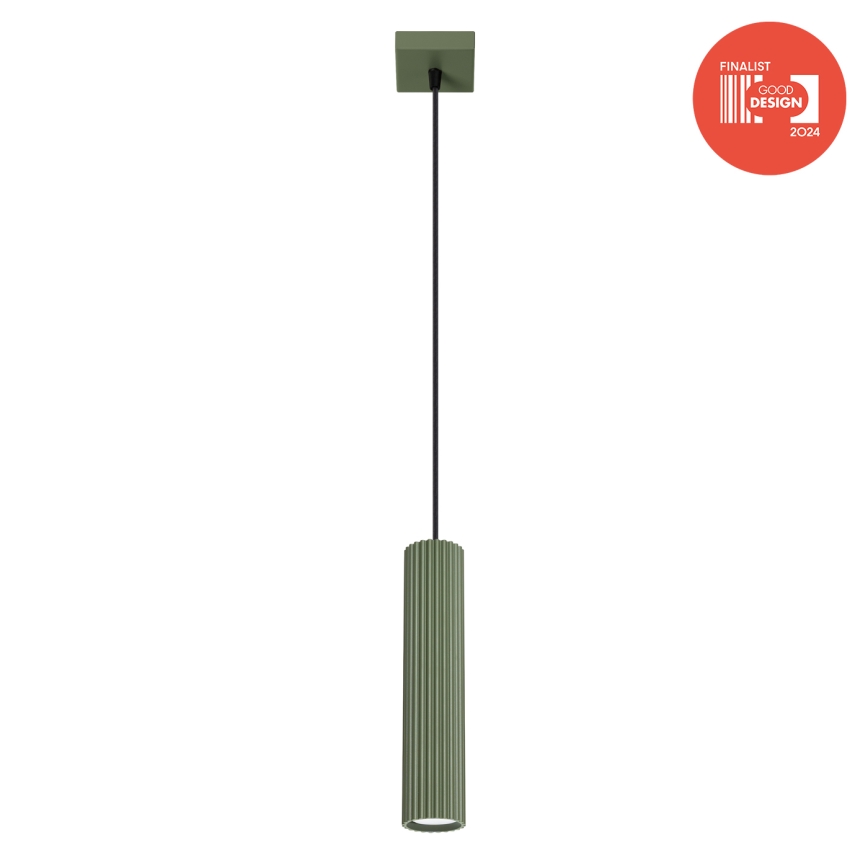 Brilagi - LED-riippuvalaisin ripustusköydellä CRESTO 1xGU10/10W/230V vihreä