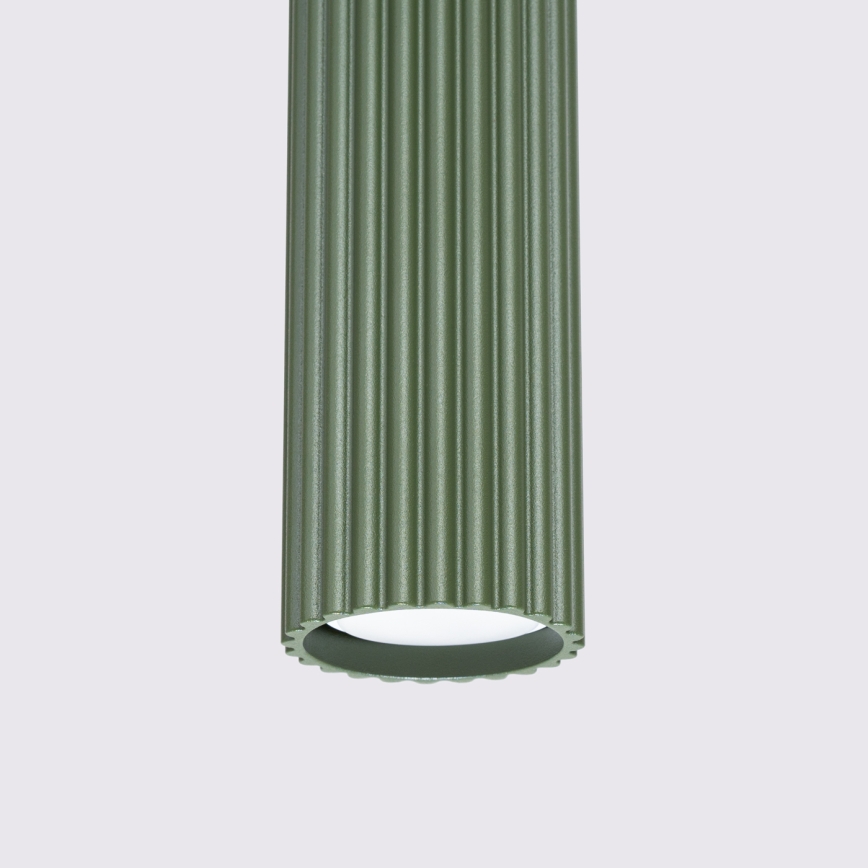 Brilagi - LED-riippuvalaisin ripustusköydellä CRESTO 1xGU10/10W/230V vihreä