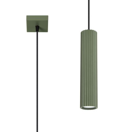 Brilagi - LED-riippuvalaisin ripustusköydellä CRESTO 1xGU10/10W/230V vihreä