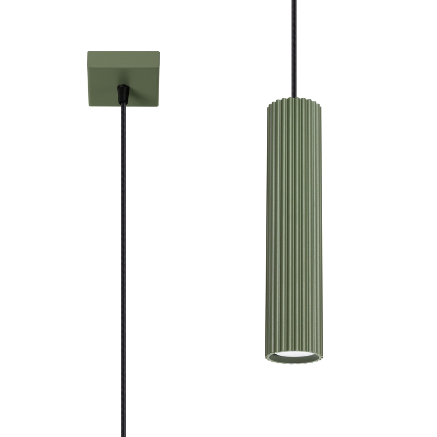 Brilagi - LED-riippuvalaisin ripustusköydellä CRESTO 1xGU10/10W/230V vihreä