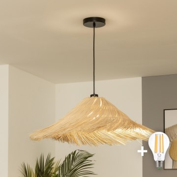 Brilagi - LED-riippuvalaisin ripustuslangalla CERIA BOHO 1xE27/40W/230V halkaisija 70 cm rottinki