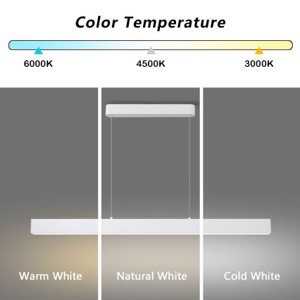 Brilagi - LED-riippuvalaisin köydellä SLEEKLINE LED/40W/230V 3000/4500/6000K valkoinen