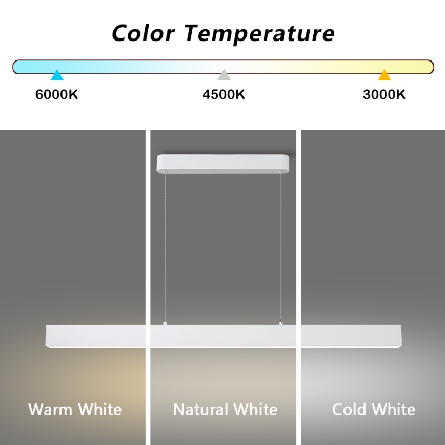 Brilagi - LED-riippuvalaisin köydellä SLEEKLINE LED/40W/230V 3000/4500/6000K valkoinen
