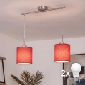 Brilagi - LED-riippuvalaisin teräslangalla NUBILA 2xE27/60W/230V punainen