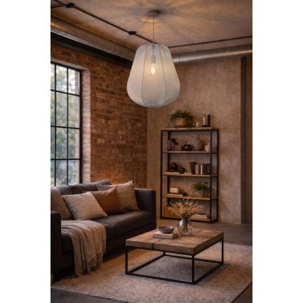 Brilagi - LED-riippuvalaisin vaijerilla ARVEN 1xE27/8W/230V Ø 37 cm harmaa