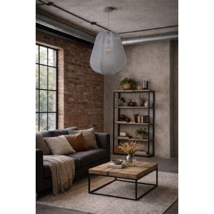 Brilagi - LED-riippuvalaisin vaijerilla ARVEN 1xE27/8W/230V Ø 37 cm harmaa