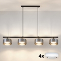 Brilagi - LED Riippuvalaisin vaijerilla AURA LUX 4xGX53/30W/230V musta/savunharmaa