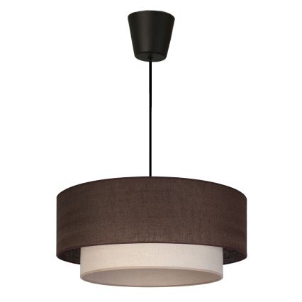 Brilagi - LED-riippuvalaisin vaijerilla BOHO ECO 1xE27/10W/230V halkaisija 40 cm ruskea/kerma
