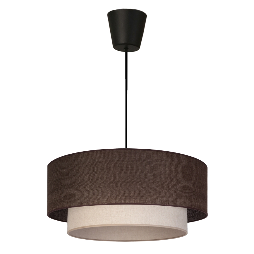 Brilagi - LED-riippuvalaisin vaijerilla BOHO ECO 1xE27/10W/230V halkaisija 40 cm ruskea/kerma