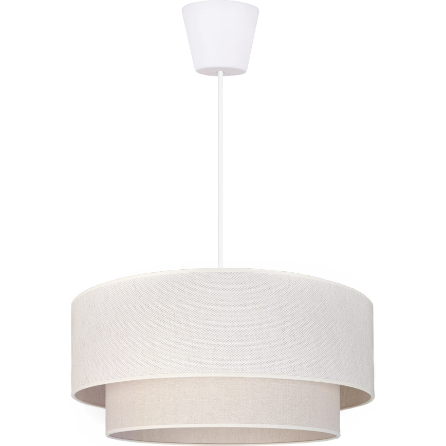 Brilagi - LED-riippuvalaisin vaijerilla BOHO ECO 1xE27/10W/230V Ø 40 cm kermanvärinen