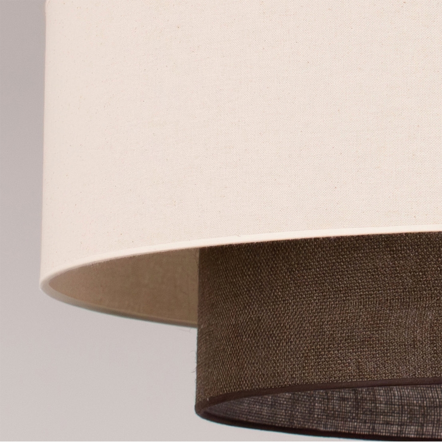 Brilagi - LED-riippuvalaisin vaijerilla BOHO-tyyli 3 x E27 / 15 W / 230 V halkaisija 80 cm kermanvärinen/ruskea