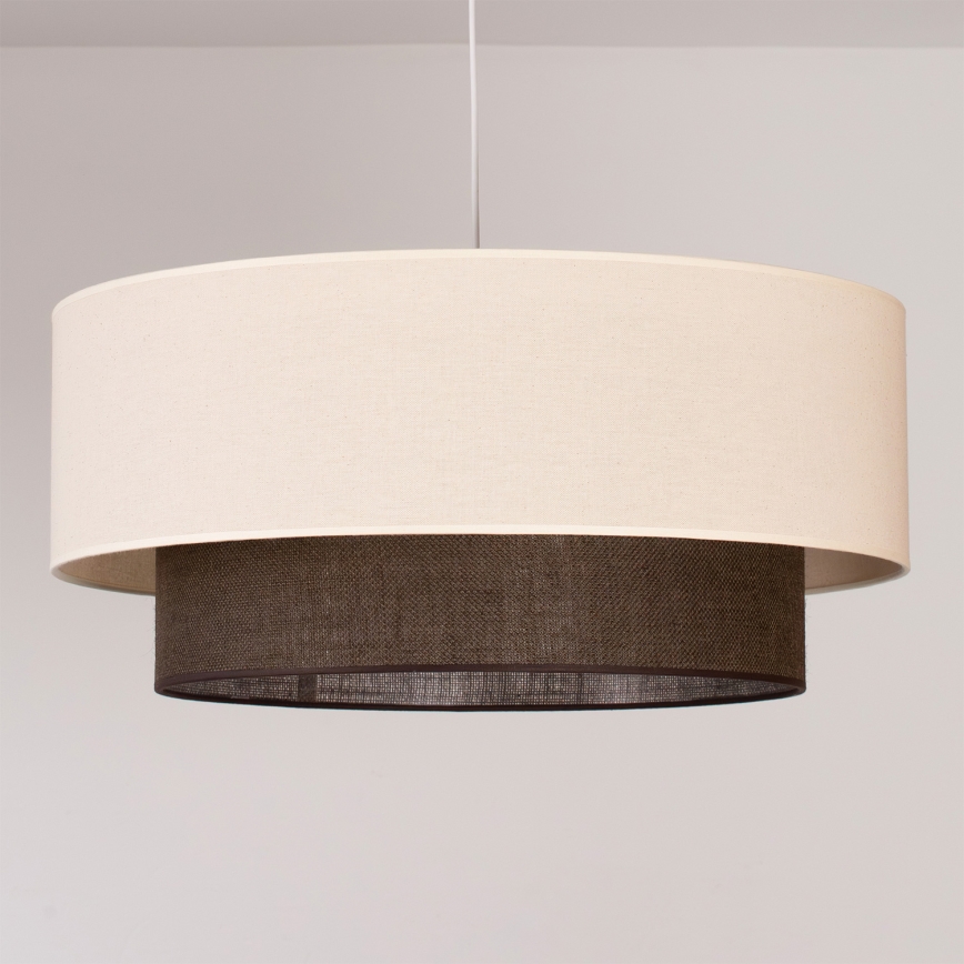 Brilagi - LED-riippuvalaisin vaijerilla BOHO-tyyli 3xE27/15W/230V Ø 60 cm kerma/ruskea