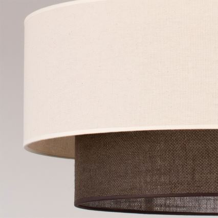 Brilagi - LED-riippuvalaisin vaijerilla BOHO-tyyli 3xE27/15W/230V Ø 60 cm kerma/ruskea