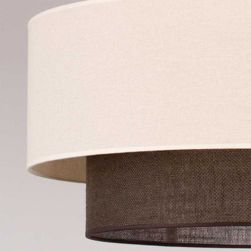 Brilagi - LED-riippuvalaisin vaijerilla BOHO-tyyli 3xE27/15W/230V Ø 60 cm kerma/ruskea
