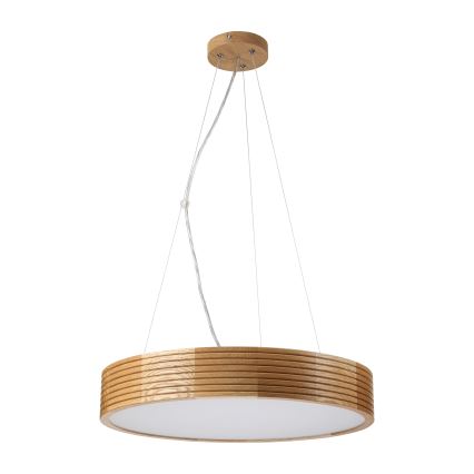 Brilagi - LED-riippuvalaisin vaijerilla CARVALHO MODERN 3xE27/60W/230V tammi, halkaisija 47,5 cm