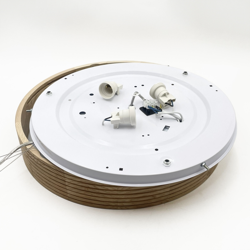 Brilagi - LED-riippuvalaisin vaijerilla CARVALHO MODERN 3xE27/60W/230V tammi, halkaisija 47,5 cm
