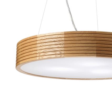 Brilagi - LED-riippuvalaisin vaijerilla CARVALHO MODERN 3xE27/60W/230V tammi, halkaisija 47,5 cm