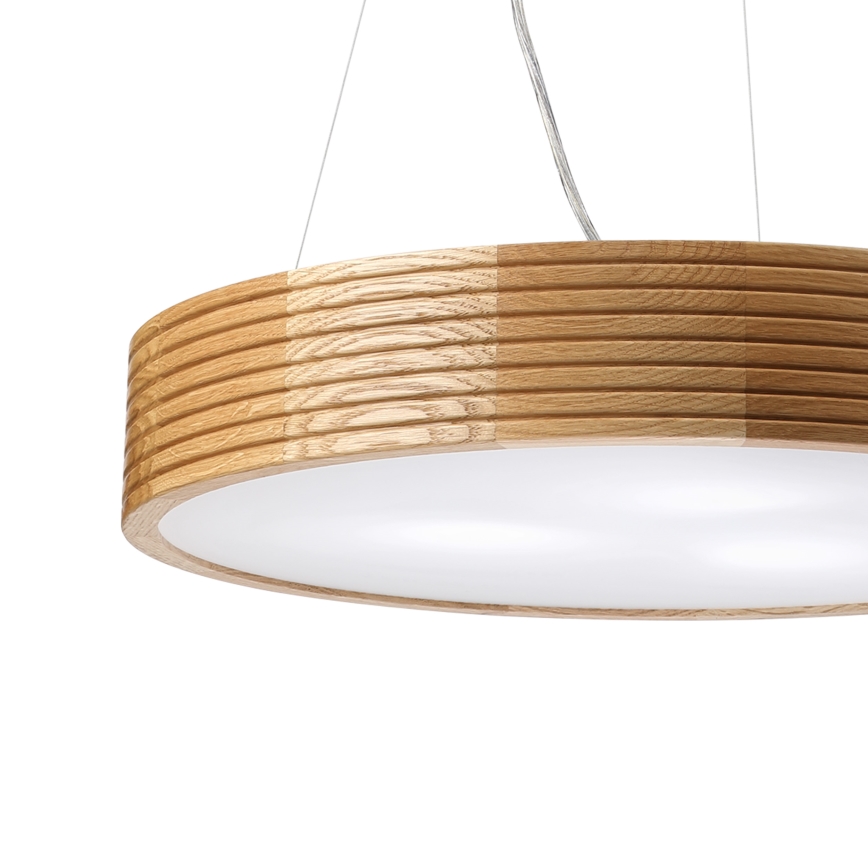 Brilagi - LED-riippuvalaisin vaijerilla CARVALHO MODERN 3xE27/60W/230V tammi, halkaisija 47,5 cm