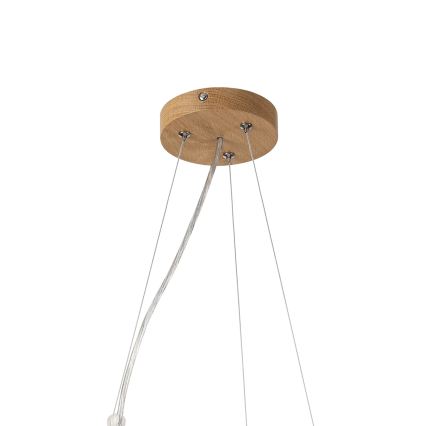 Brilagi - LED-riippuvalaisin vaijerilla CARVALHO MODERN 3xE27/60W/230V tammi, halkaisija 47,5 cm