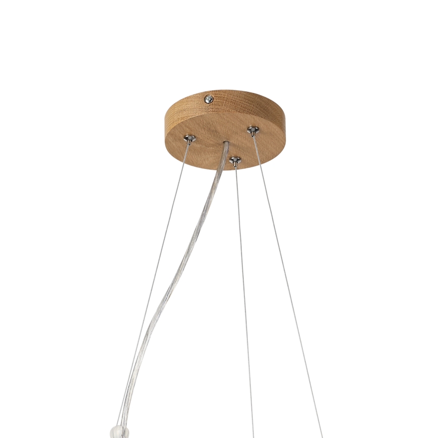 Brilagi - LED-riippuvalaisin vaijerilla CARVALHO MODERN 3xE27/60W/230V tammi, halkaisija 47,5 cm