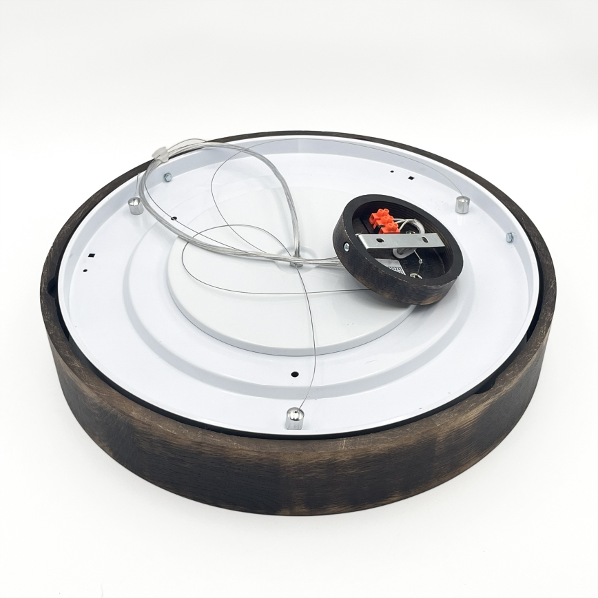 Brilagi - LED-riippuvalaisin vaijerilla CARVALHO SMOKEY 3xE27/60W/230V tammi, halkaisija 47,5 cm