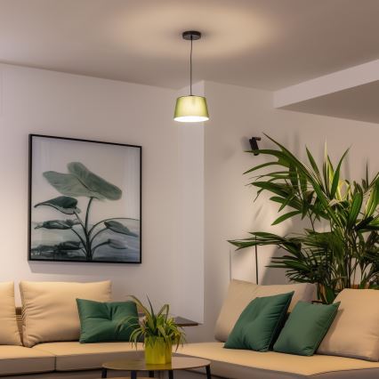 Brilagi - LED-riippuvalaisin vaijerilla CERIA 1xE27/40W/230V halkaisija 25 cm vihreä