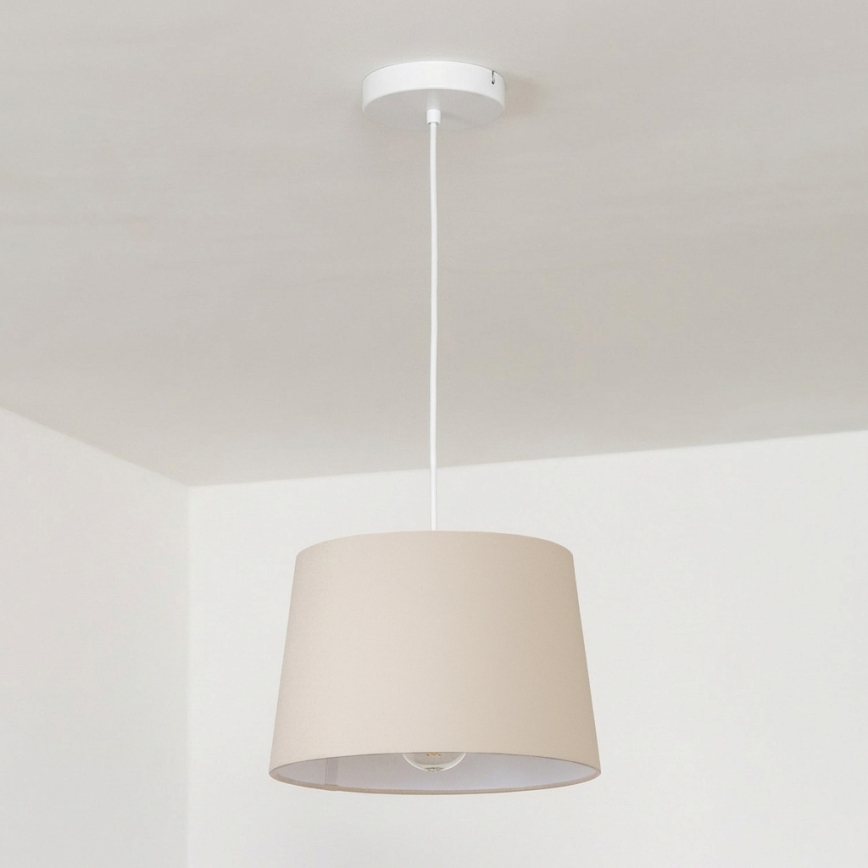 Brilagi - LED-riippuvalaisin vaijerilla CERIA 1xE27/40W/230V Ø 30 cm beige