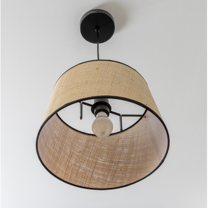 Brilagi - LED-riippuvalaisin vaijerilla CERIA 1xE27/40W/230V Ø 35 cm, beigen värinen