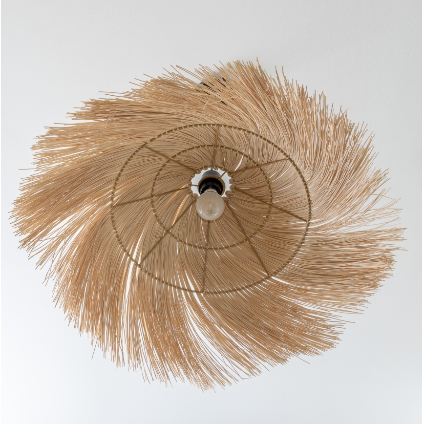 Brilagi - LED-riippuvalaisin vaijerilla CERIA BOHO 1xE27/40W/230V, halkaisija 100 cm, rottinki