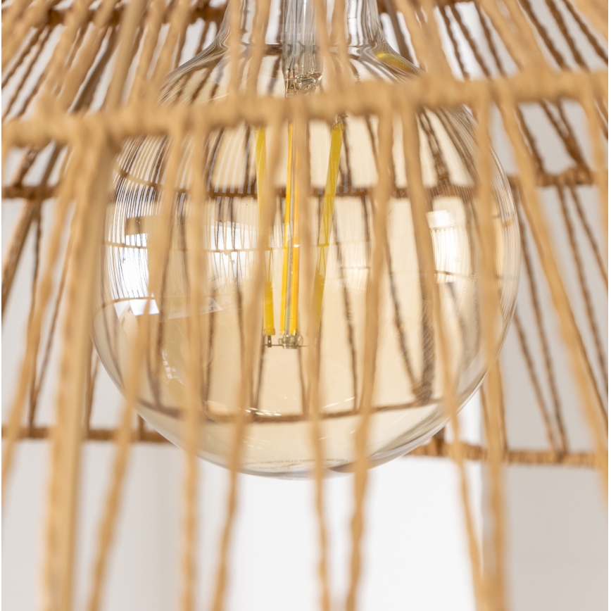Brilagi - LED-riippuvalaisin vaijerilla CERIA BOHO 1xE27/40W/230V, halkaisija 70 cm, ruskea