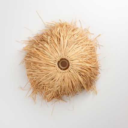 Brilagi - LED-riippuvalaisin vaijerilla CERIA BOHO 1xE27/40W/230V Ø 40 cm rafia-varjostin