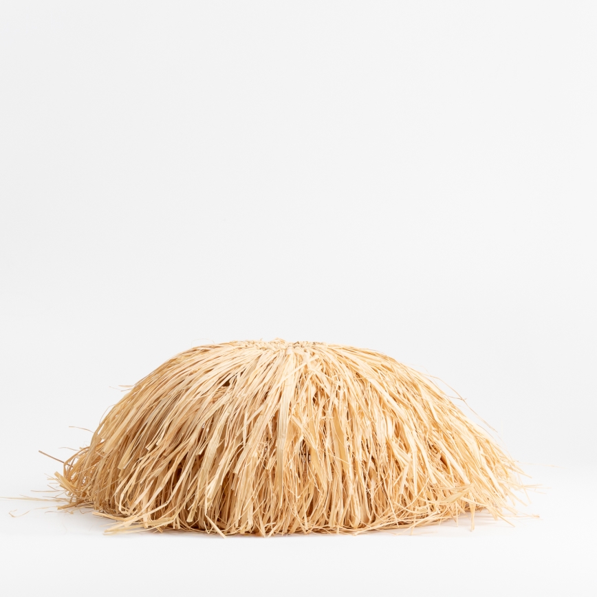 Brilagi - LED-riippuvalaisin vaijerilla CERIA BOHO 1xE27/40W/230V Ø 40 cm rafia-varjostin