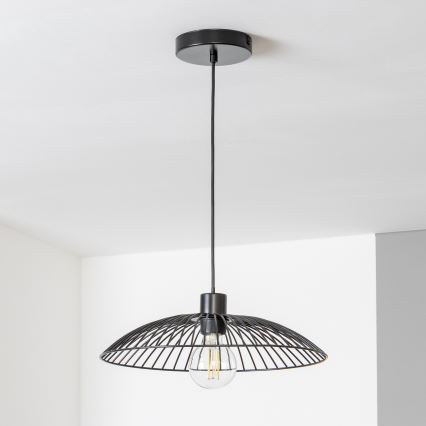 Brilagi - LED-riippuvalaisin vaijerilla CERIA WIRE 1xE27/40W/230V halkaisija 26 cm musta