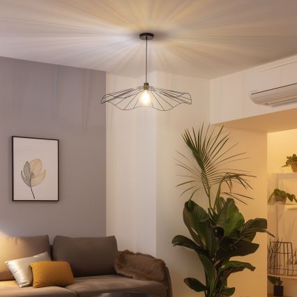 Brilagi - LED-riippuvalaisin vaijerilla CERIA WIRE 1xE27/40W/230V, halkaisija 80 cm, musta