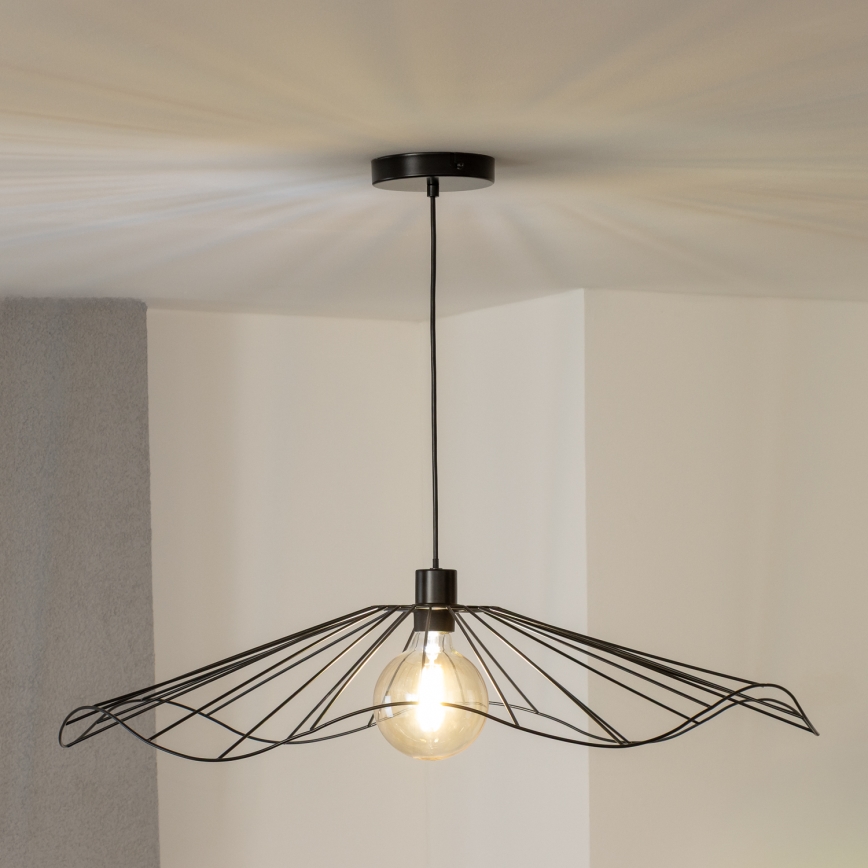Brilagi - LED-riippuvalaisin vaijerilla CERIA WIRE 1xE27/40W/230V, halkaisija 80 cm, musta