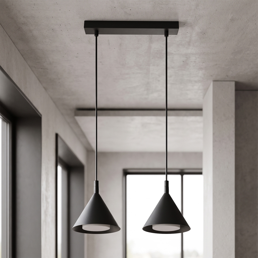 BRILAGI - LED Riippuvalaisin vaijerilla CONE DOUBLE 2xGX53/15W/230V musta