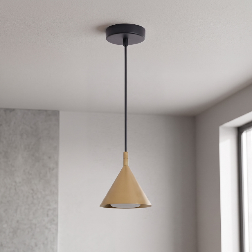 BRILAGI - LED Riippuvalaisin vaijerilla CONE SINGLE 1xGX53/15W/230V kultainen