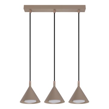 BRILAGI - LED Riippuvalaisin vaijerilla CONE TRIPLE 3xGX53/15W/230V beige