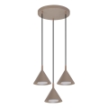 BRILAGI - LED Riippuvalaisin vaijerilla CONE TRIPLE ROUND 3xGX53/15W/230V beige