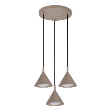 BRILAGI - LED Riippuvalaisin vaijerilla CONE TRIPLE ROUND 3xGX53/15W/230V beige